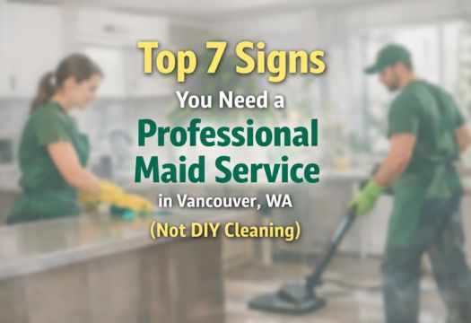 Professional maid service cleaning a modern home in Vancouver WA for busy homeowners
